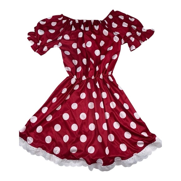 Little Miss Mouse Red Polka Dot Dress & Sash only.  Sz M Halloween Costume Adult - Picture 2 of 5